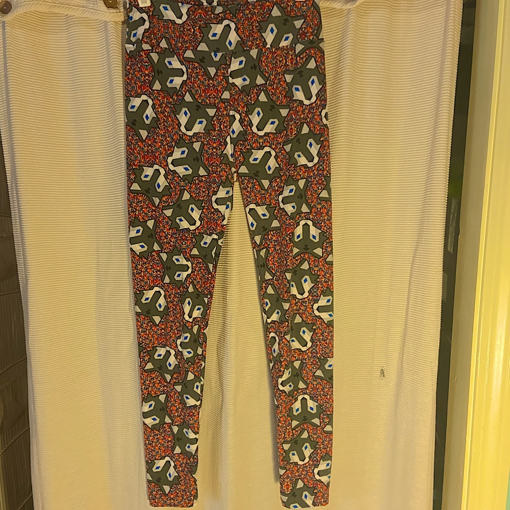 Lularoe Geometric Husky Dog Leggings